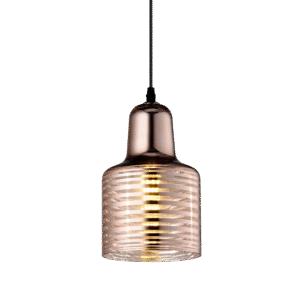 Lámpara Decorativa Colgante de Cristal Rosado
