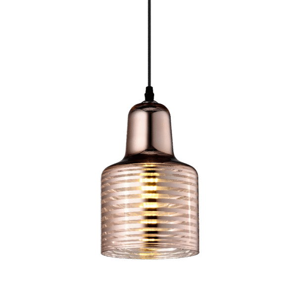 Lámpara Decorativa Colgante de Cristal Rosado