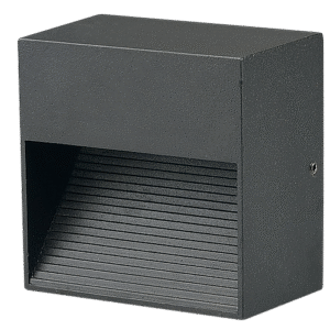 Luminaria Led Cortesía Cuadrada Negra Pared Exterior