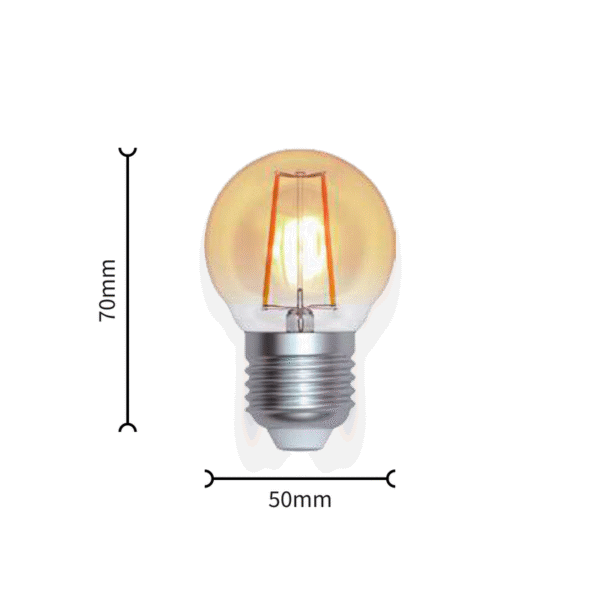 Foco LED Vintage Bola Ámbar - Image 2